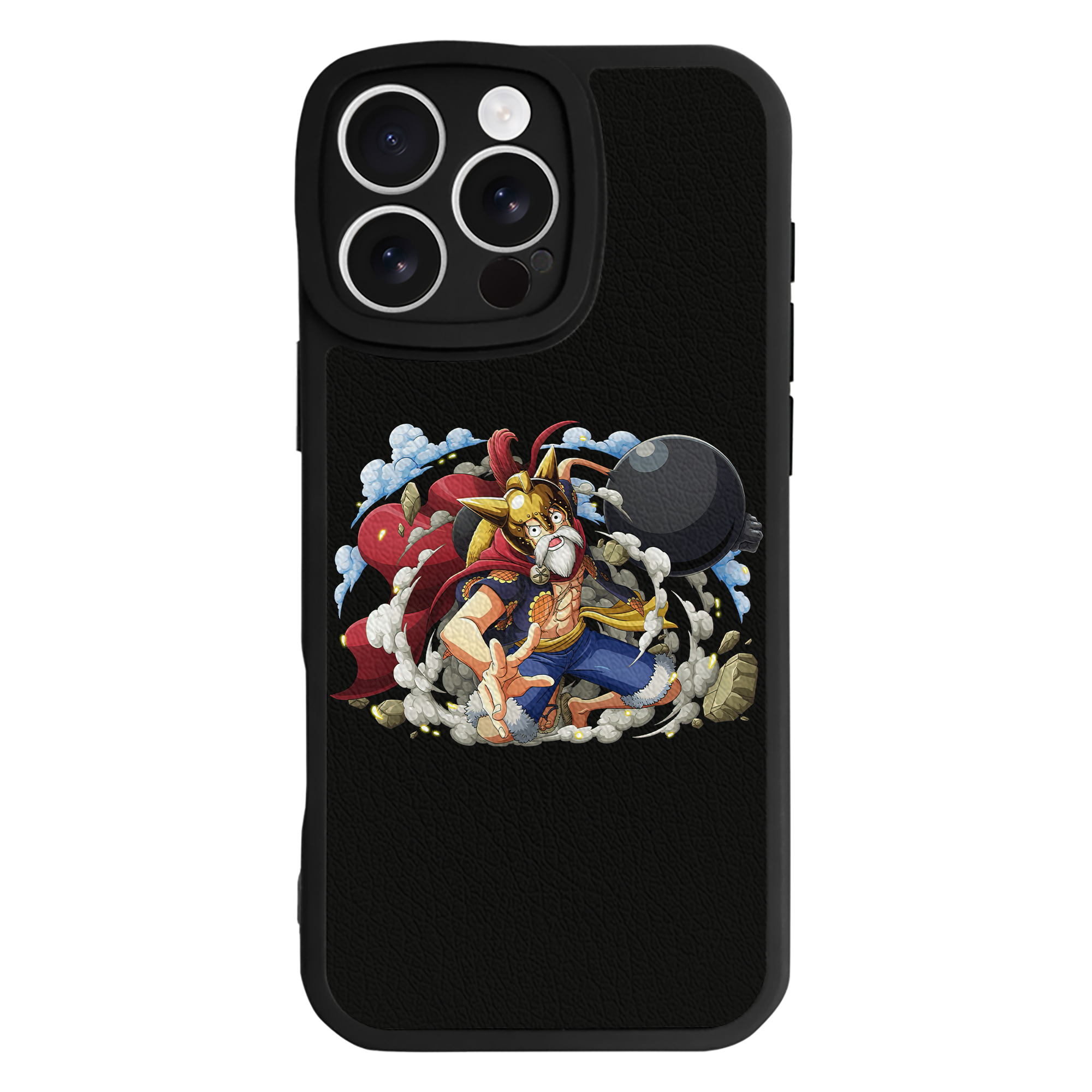 （画像用） ワンピース モンキー・D・ルフィ ONE PIECE Monkey D. Luffy 【iPhone 16シリーズ対応】シリコンスマホケース（レザー調） 材質：シリコン